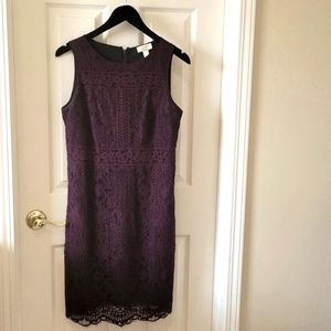 LOFT Plum Cocoktail Dress